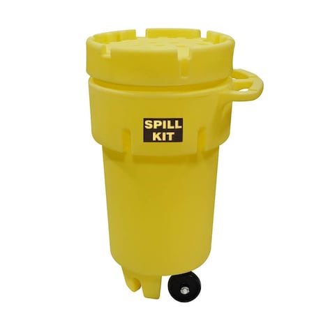Absorbents Midwest HazMat Spill Kit in 50 Gallon Overpack Drum with Wheels 18068
